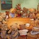 Teddybärensammlung in der Ausstellung