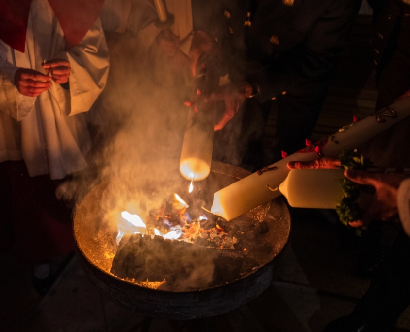 Entzündung der Osterkerze